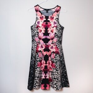 H&M Floral Leopard Pink and Black Pattern Women's Dress